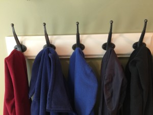 coats on hooks